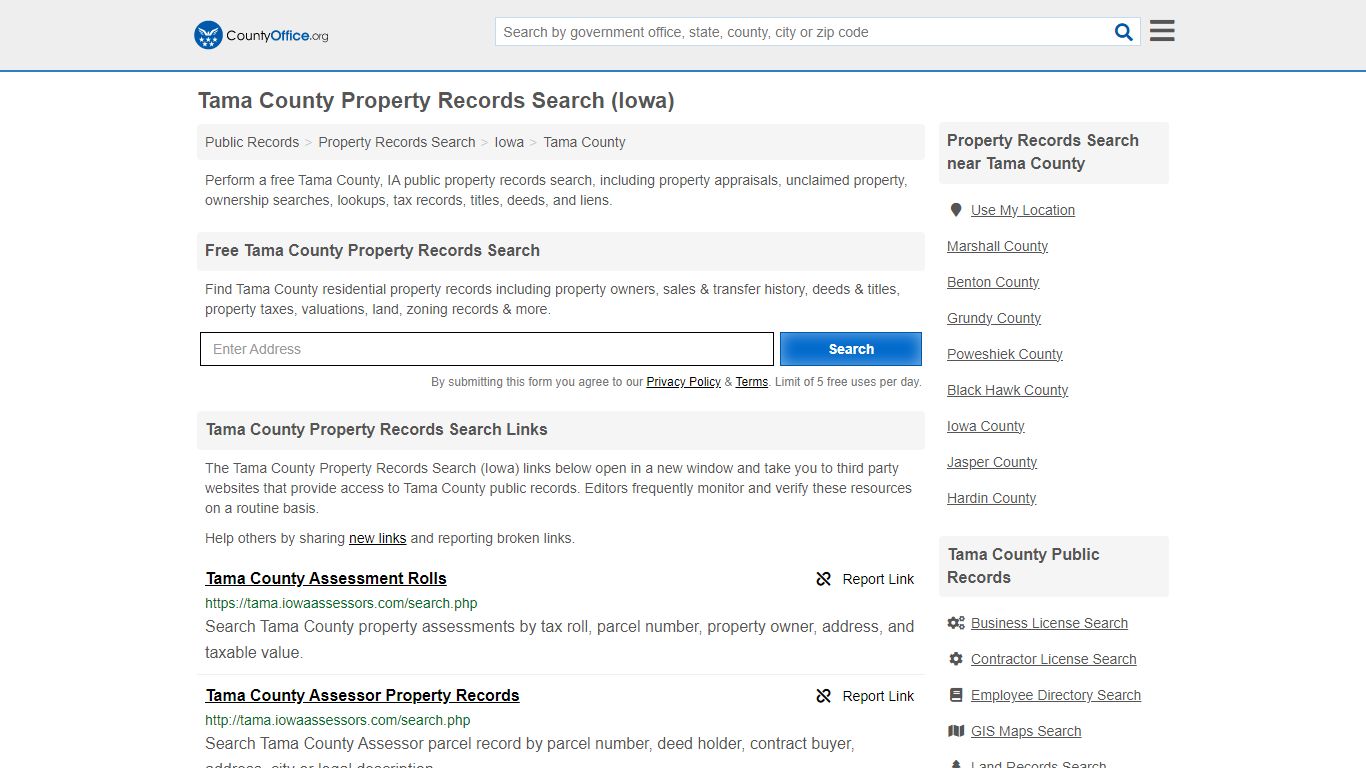 Tama County Property Records Search (Iowa) - County Office